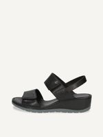 caprice heeled sandal black made of leather without heel size 38