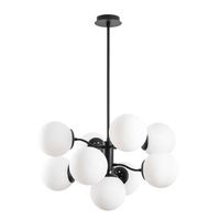 lampara de techo mudoni-mr-836-1 negro metal vidrio diametro 70x80 cm