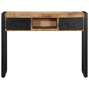 Mesa Consola，mesa De Entrada，mesa Auxiliar Madera Maciza Mango 100x35x75 Cm