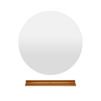 Costway 60 cm Espejo LED Redondo de Pared de Baño Espejo de Tocador Iluminado con Luz Regulable Continua 3 Colores Desempañado Automático Memoria