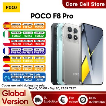 Versión Global POCO F8 Pro 5G Smartphone Snapdragon ®   8 Elite, Pantalla AMOLED de 6.59' con Protección Ocular, HyperCharge de 100W, 6210mAh, IP68, NFC