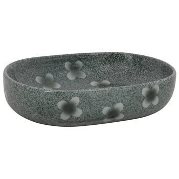 Lavabo Sobre Encimera Ovalado Cerámica Azul 59x40x14 Cm Vidaxl