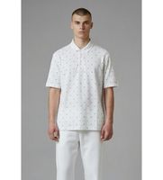 ax armani exchange para hombre xm000735af10356f0198 polo estampado blanco l casual algodon manga corta