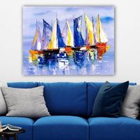 pintura decorativa lienzo 61922680770100 multicolor 70x100 cm