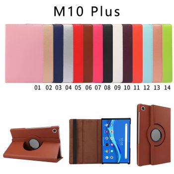 Funda giratoria compatible para lenovo Tab M10 FHD Plus/HD Plus 10.3(TB-X606F TB-X606X)/Tab K10 TB-X6C6, Carcasa Cuero PU, Giratoria 360 Grados, Función de Soporte,   Book Cover，Funda polipiel.