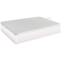 canape con base tapizada color blanco cama matrimonio dormitorio habitacion descanso medida 105x190 cm