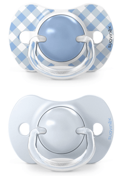 Suavinex Wild&Free Chupete Tetina Fisiológica Silicona SX Pro Azul 0-6m 2 uds