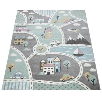 Alfombra infantil Caprise verde 80x150 cm