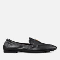 tory burch womens ballet leather loafers - perfect black - uk 8