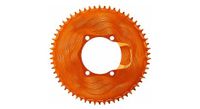 alugear round narrow wide 110 bcd 4 hole asymmetrical shimano 1x12 speed road   gravel orange plato