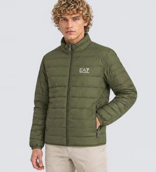 EA7 para hombre. 8NPB24_PNGPZ Chaqueta de plumas Identity verde (S), Casual, Poliamida