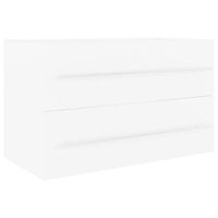 mueble de almacenaje  armario para lavabo madera contrachapada blanco 80x385x48 cm