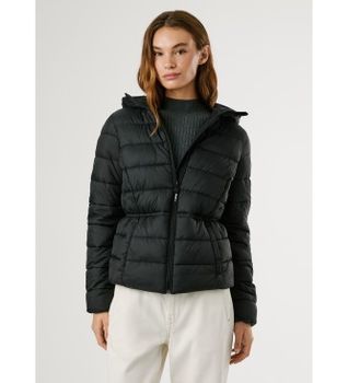 Pepe Jeans para mujer. PL4024378 Abrigo Sally negro (XL), Casual, Poliamida