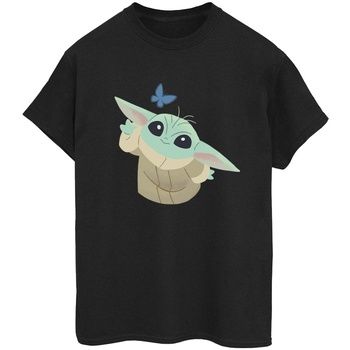 Disney Camiseta manga larga The Mandalorian Butterfly Catching para mujer