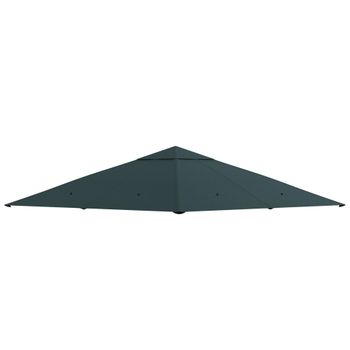 Outsunny Techo de Repuesto 300x300 cm para Cenador de Jardín Cubierta de Repuesto con 8 Orificios de Drenaje y Ventilación Gris   Aosom España