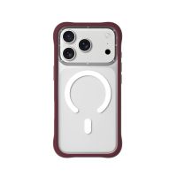 youngkit funda para iphone 17 pro max  carcasa magnetica dynamic ii transparente rojo cherry silicone diseno moderno y ajuste preciso
