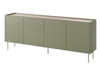 comoda de 4 puertas con pie de metal 220x85 cm