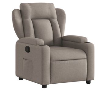 Vidaxl sillón reclinable de tela gris taupe