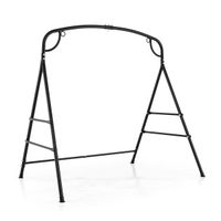costway soporte de columpio de metal carga 300 kg con 4 barras de apoyo 2 metodos de suspension negro