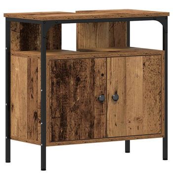 Mueble De Baño Para Lavabo De Madera Antigua 60x30x60 Cm