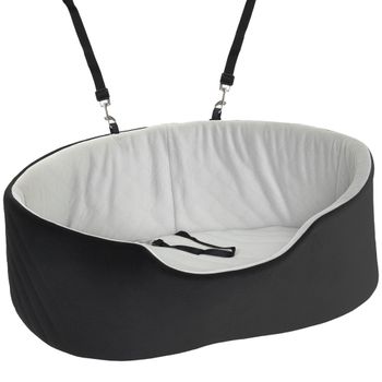 PawHut Asiento de Coche para Perros Pequeños y Medianos de hasta 15 kg con Funda Extraíble y Lavable Base Antideslizante Negro   Aosom España