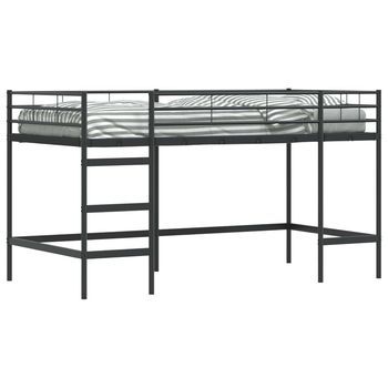 Cama Individual | Estructura De Litera Para Niños Negro 90 X 200 Cm Acero