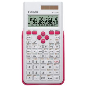 Calculadora científica Canon F-715SG 12 dígitos 2 líneas Batería/Solar Rosa Blanco