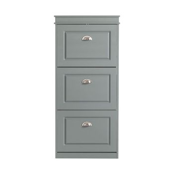 Zapatero con 3 puertas abatibles mdf gris