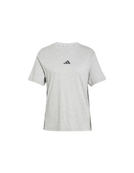 Camiseta adidas 3 Bandas Sj Mujer Gris/Negro
