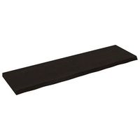 tablero mesa madera roble tratada marron oscuro 180x50x2-6 cm vidaxl