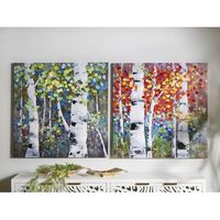 lienzo  chopos colores 50 oleo 80x80 cms s2 80x3x80 cms