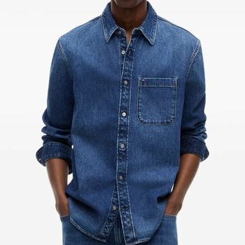 Tommy Jeans Camisa manga larga Dm0dm23390 Regular Denim para hombre