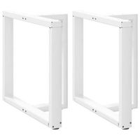 patas para mesa de comedor en forma de t 2 unidades color blanco 70 x 35 x 72-73 cm acero vidaxl