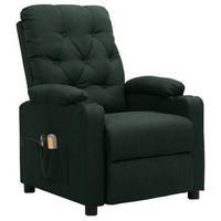 sillon de masaje electrico tela verde oscuro cfw462873