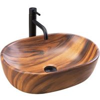 lavabo sobre encimera rea amelia wood matt