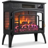 homcom chimenea electrica 10002000 w con efecto llama 3 vistas termostato wifi 5 colores temporizador 12h negro