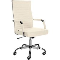 silla de oficina amadora en polipiel o tela crema 63x51x98 cm clp
