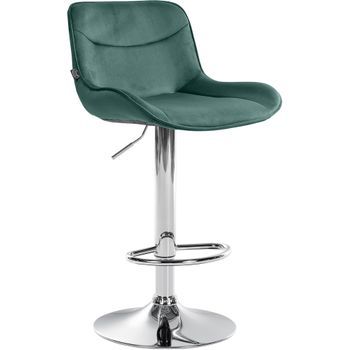 Taburete De Bar Vonore En Terciopelo Verde 51x49x85 Cm Clp