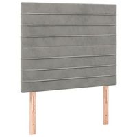 cabecero accesorio para dormir mueble de dormitorio 2 piezas 90 x 5 x 7888 cm tela terciopelo gris claro tdl0206397