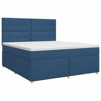 cama tapizada 190x144x1405 cm tejido - azul