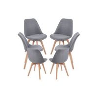 pack 6 sillas synk tela de tela 834943 cm - gris oscuro
