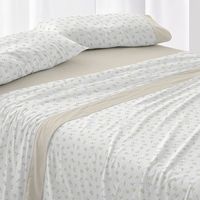 juego de sabanas 50 algodon diseno provenzal azul 150 x 190200 cm - pistacho - burrito blanco
