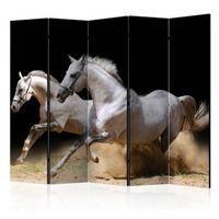 biombo - galloping horses on the sand ii 225x172 cm