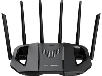 Router gaming - ASUS TUF Gaming BE6500, 6500 Mbps, MU-MIMO, 6 Antenas, 256 MB Flash, 1 GB RAM, Negro
