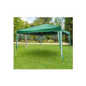 Bambú Pérgola Plegable 3x3m Con Altura De 2,5m Verde/blanca Dp002