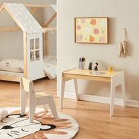 juego de mesa y silla infantil skinnskatteberg - naturalblanco encasa