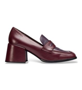 Wonders para mujer. H-6402_1960_11722 Mocasines de Piel Victoria 02 Burdeos (39), 5 a 8cm, Ninguno, Casual, Granate, Clásico