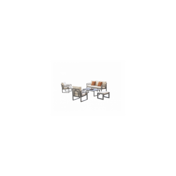 Conjunto Terraza Jardín Aluminio Moderno Con Sofá Y Mesa