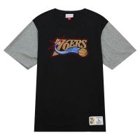 camiseta philadelphia 76ers nba color blocked cotton mitchell and ness