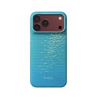 funda para movil pitaka edge de fibra de aramida azul magsafe para iphone 18 pro